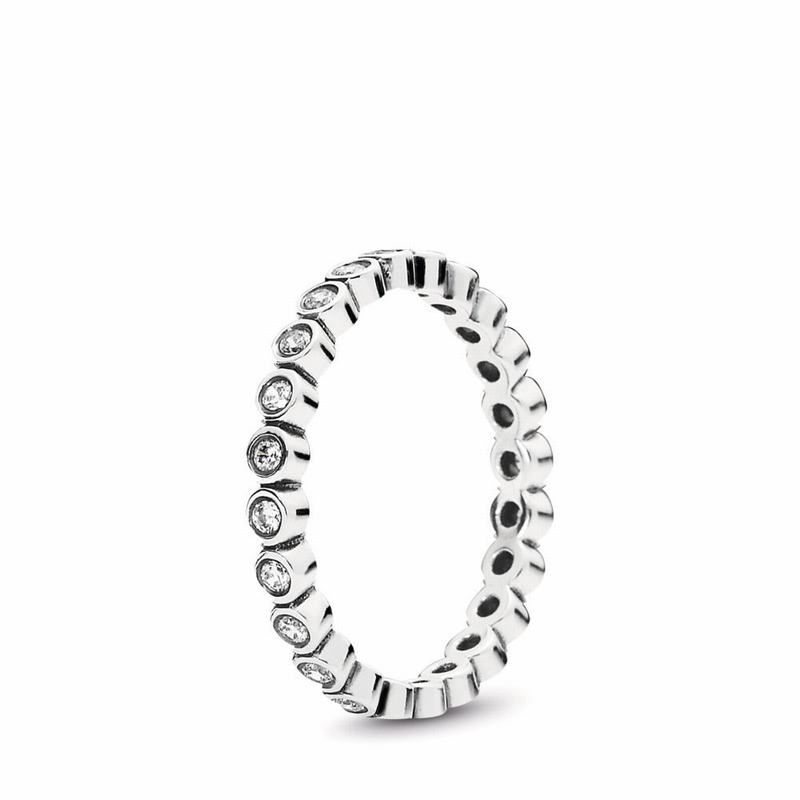 Pandora AlluStackable Ring Petite Brilliant Stackable Ring Clearance NZ, Sterling Silver (629430-JES